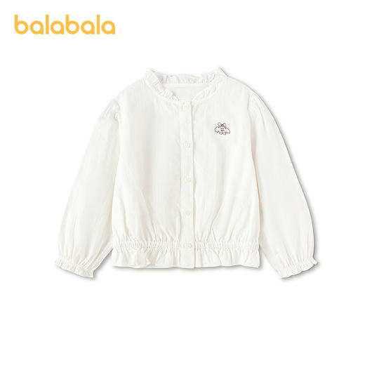 【商场同款】巴拉巴拉儿童长袖衬衫女童2026新款春秋纯棉立领上衣 商品图4