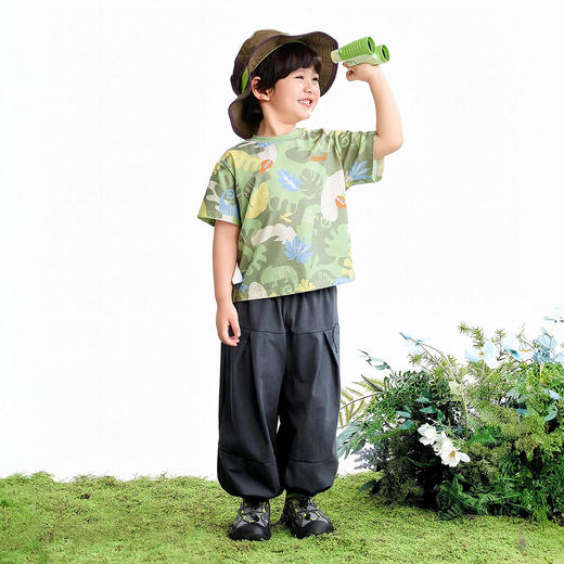 【实体店同款】男童全腰针织长裤夏季新款安奈儿童装XB626100 商品图3