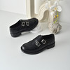 经典鲨2026年春专柜新款布洛克雕花平底英伦风单鞋乐福鞋女KW392-617011 商品缩略图1