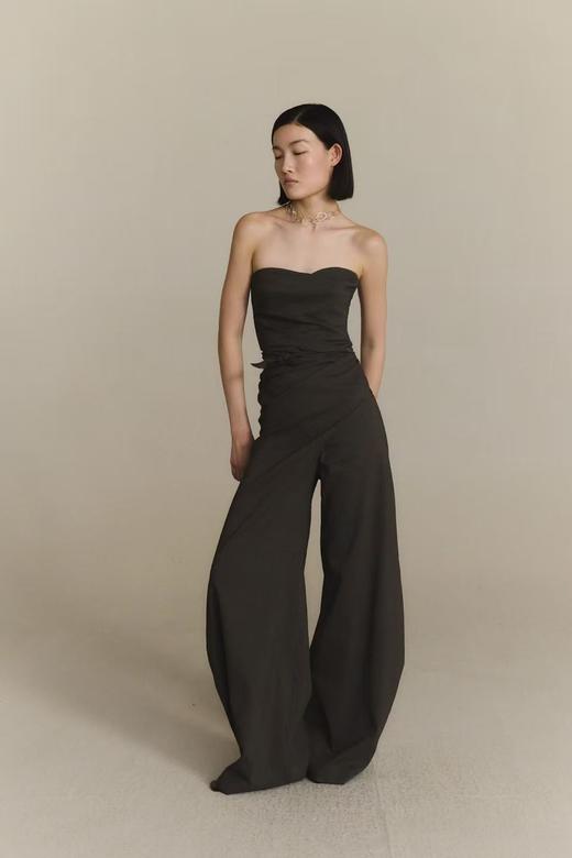 Cortana 26PS 深雾灰亚麻brenna抹胸上衣 商品图2