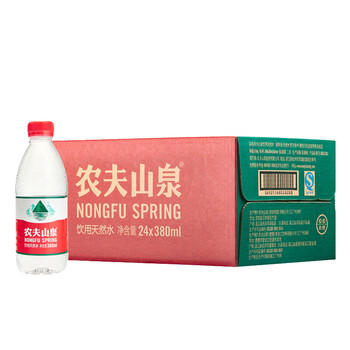 【送货上门】农夫山泉饮用矿泉水380ml*24瓶/箱  饮用水 商品图1