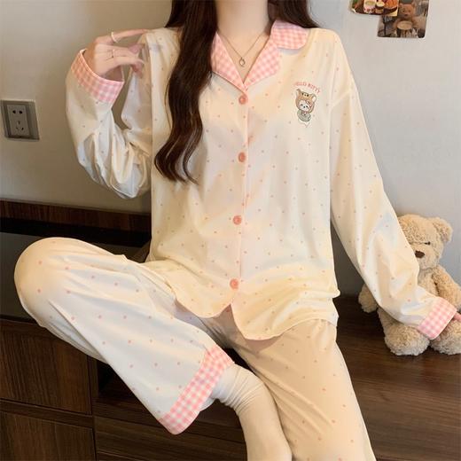 【GZ】年后发货无忧购26年春款仿棉甜美风高级感长袖长裤家居服套装套WZL3463#-5 （预计2.26开始发货) 商品图12