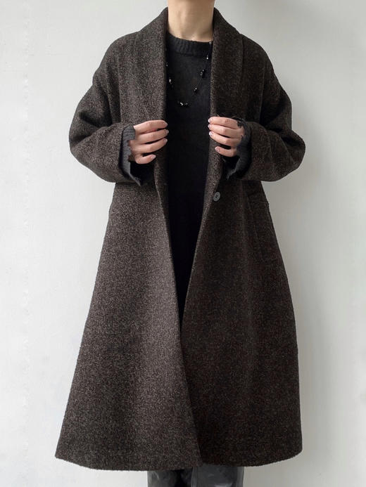 DONSEE10｜DS10AW2507-D 肌理棕 自然肌理长款大衣 商品图4
