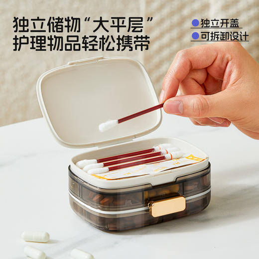 【迷你便携❗️随身小药盒】分格分类药丸不串味，防潮防水，全方位密封，旅行携带塑料迷你小药盒药品饰品盒收纳盒随身携带L-d 商品图1