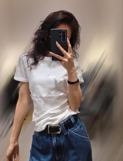 女款镂空刺绣短袖T恤ba025 商品图3