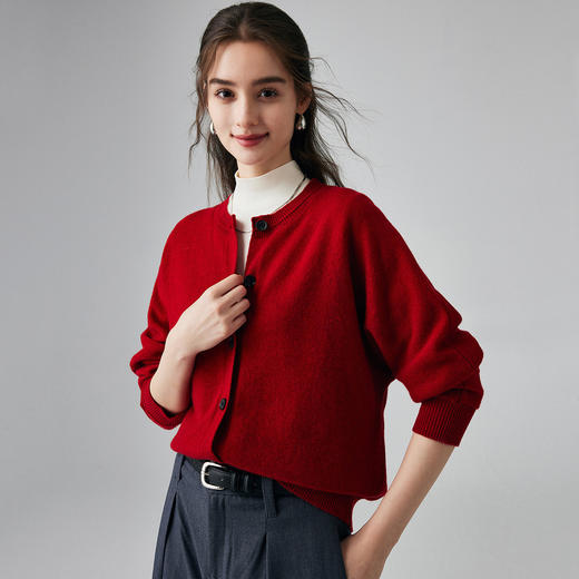 PALUOPO/PL圆领女开衫ET2F8157R/约重340g帕罗 商品图11