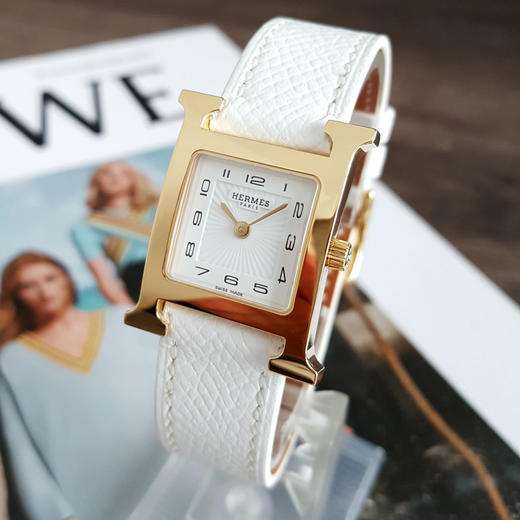 【99新】HERMES 爱马仕HH1.201石英机芯21*30MM（女款）H HOUR系列精钢镀金300126NJS45 商品图2