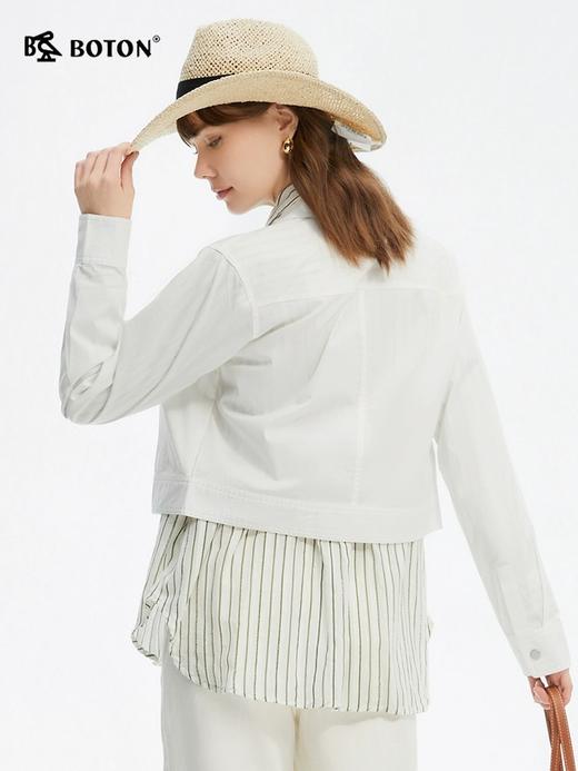 波顿女士春夏季士美式休闲修身显瘦短款夹克LJ936125 商品图3