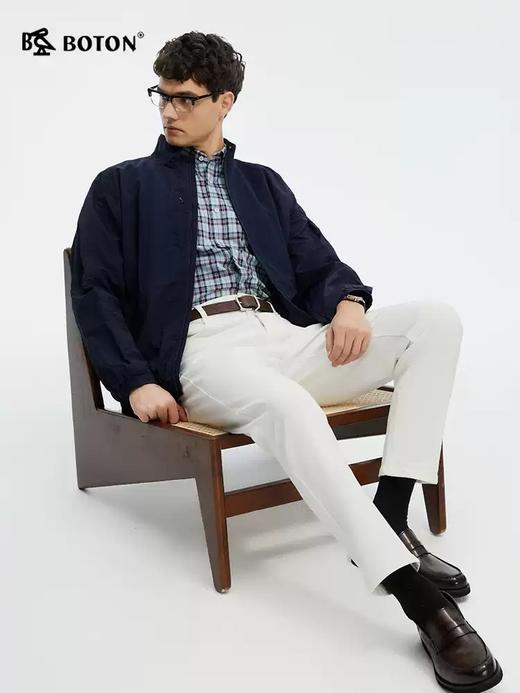 波顿男士春秋季夹克宽松立领高端美式休闲外套MJ036125 商品图1