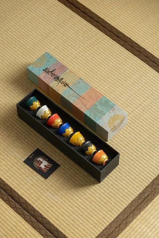 敦煌文创·七情醉莲杯 |七色彩釉 + 手工描金莲花，粗陶釉工艺，茶席颜值担当 商品图3