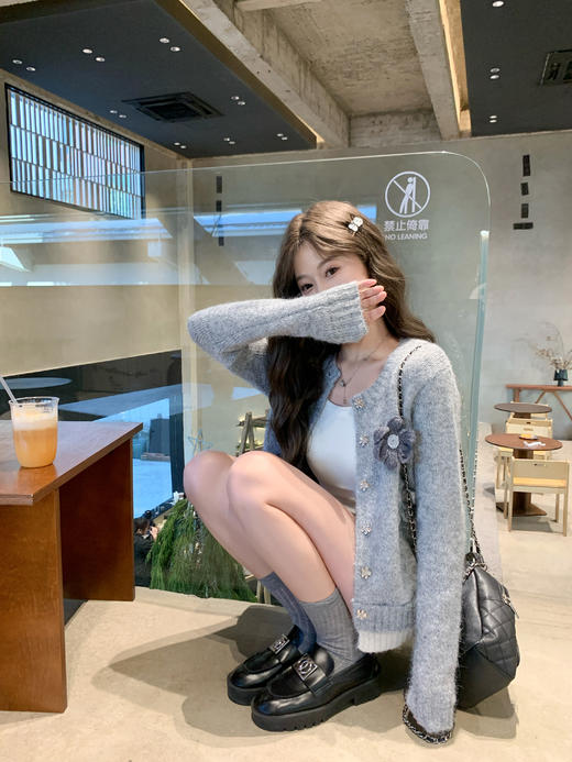 <曾小咸推荐>2.14现货秒杀 ！微信超特价！立体花朵毛织开衫 日常209.99 立减120 秒杀89.99！！ 商品图11