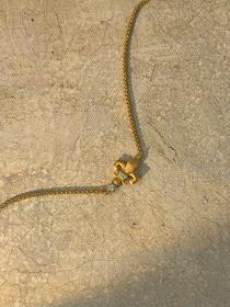 金色鸢尾重工拉丝吊坠项链/手链   绝美光华 银镀金首饰  （非质量问题 不退不换）