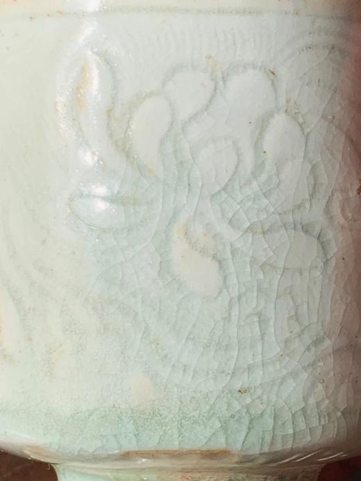 影青刻划水波莲池纹筒式香插，顺丰包邮 商品图12