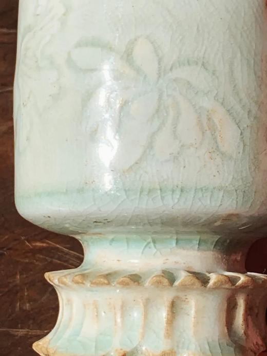 影青刻划水波莲池纹筒式香插，顺丰包邮 商品图3