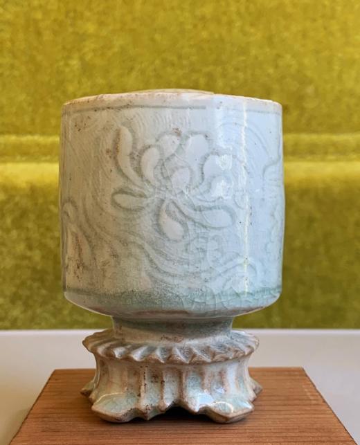 影青刻划水波莲池纹筒式香插，顺丰包邮 商品图9