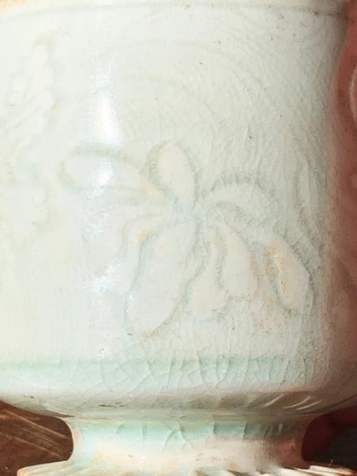 影青刻划水波莲池纹筒式香插，顺丰包邮 商品图10