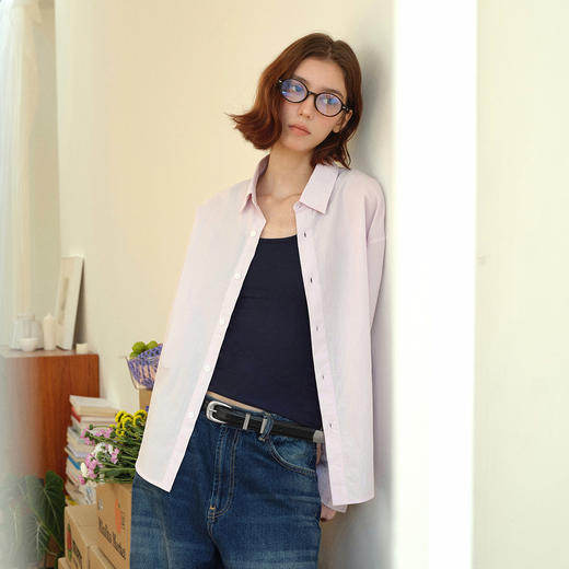 714street复古极简老钱风牛皮腰带2026潮牌cleanfit皮带男女同款 商品图1