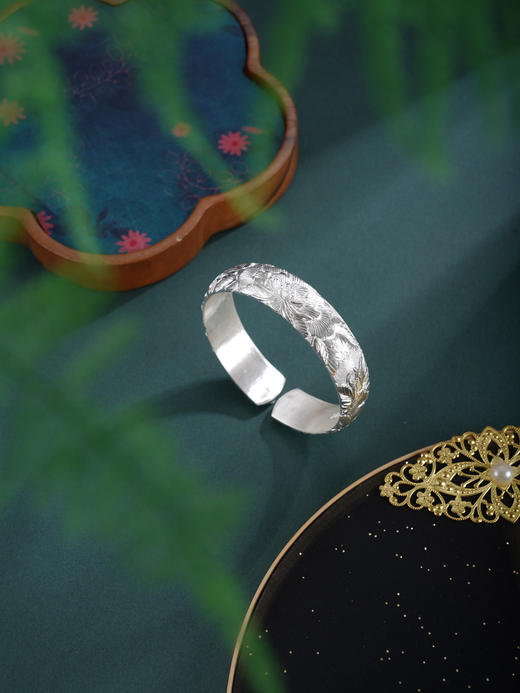 子佩集S999手工银【国色荣昌】手镯【ZYG027】原创设计2602 商品图4