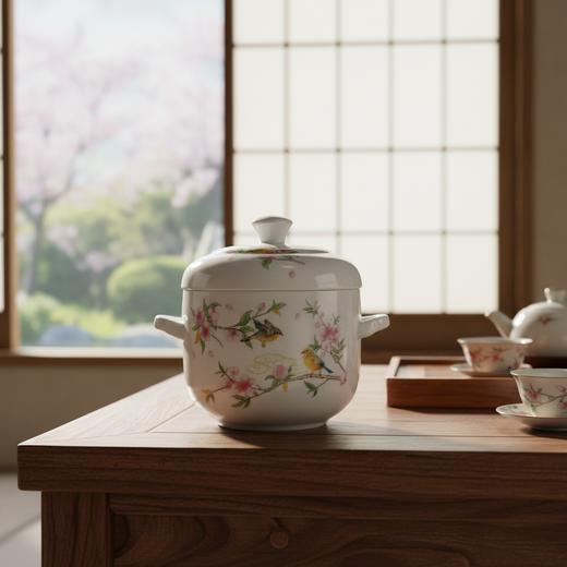 【简约典雅】汉茗 纯色满园炖盅 550ml/个*1个 商品图0