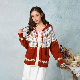 连帽氛围感开衫毛衣-纪念日百货门店同款169605380