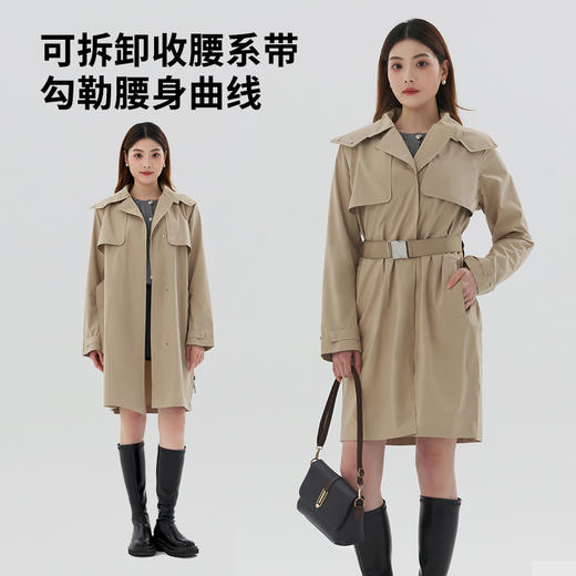 33000ft苍穹系列户外风衣女26开春新款时尚休闲长款防水风衣百搭 商品图5