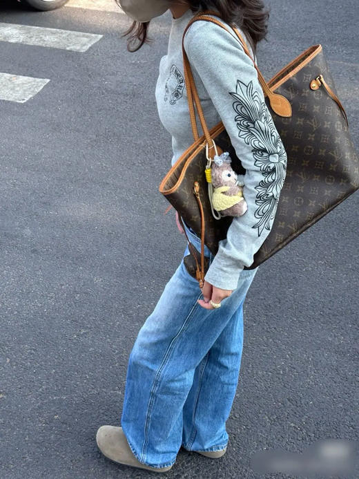 LV nf 中号 老花 米色内衬 单肩包 商品图3