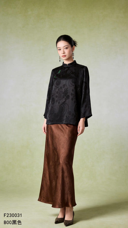 致橡树2023中式天丝提花衬衣F230031 商品图6