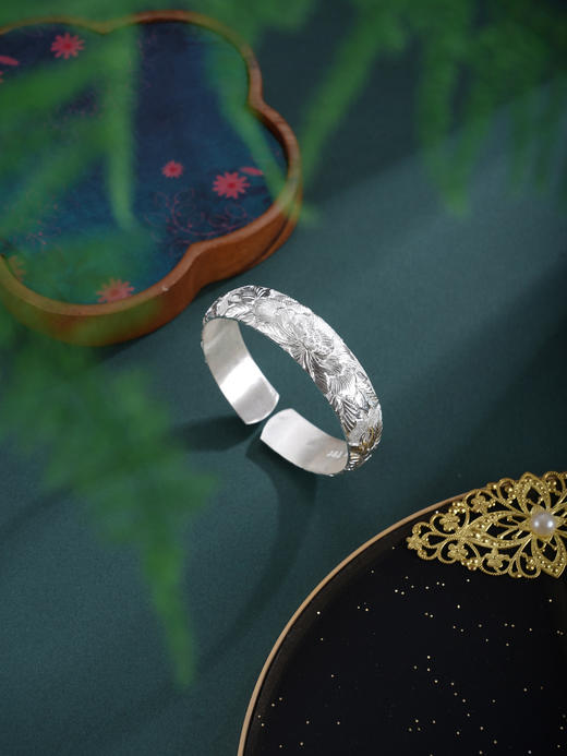 子佩集S999手工银【国色荣昌】手镯【ZYG027】原创设计2602 商品图5