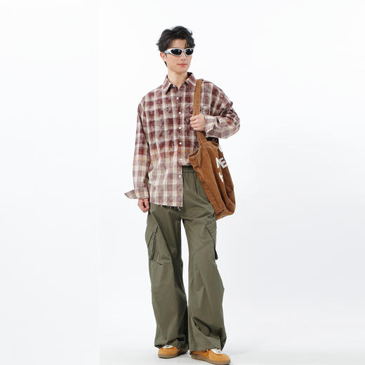 美式洗水格纹衬衫-纪念日百货门店同款169251411 商品图3