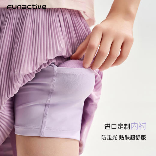 【26春上新】funactive女童网球短裤儿童运动裙裤亲肤透气短裤F1GK60337 商品图5