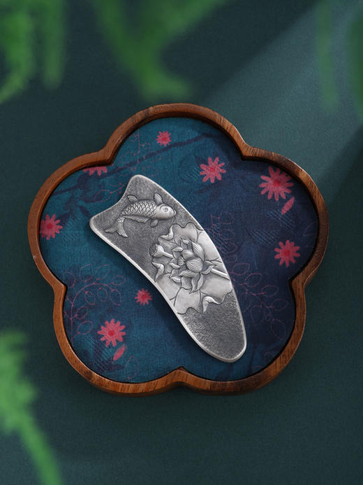 子佩集S999手工银【莲华鱼跃】摆件【ZYG022】原创设计2602 商品图5