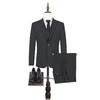 【色纺花纱三色条】柒牌男装2026春季戗驳领西服西装套装三件套130C70050 商品缩略图4