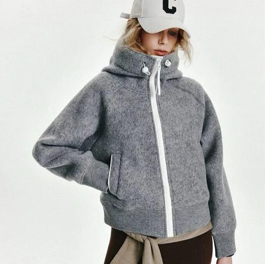 【春节不打烊】鹅家同款Chilliwack羊毛拼接羽绒服飞行员夹克（深灰色预售24号发货 其他3-5天发货）