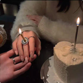 拍照神器-戒指蜡烛（2月14日前预定情人节限定款蛋糕可免费赠送）