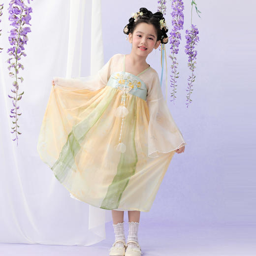 笛莎/Deesha 观山见联名2026年春季新款童装女童国风连衣裙 商品图1