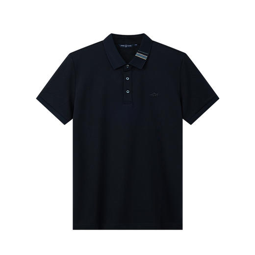 【莱赛尔】德鲨深蓝色短袖POLO衫男2026夏新款休闲翻领T恤 商品图1