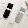 【59元3双】女士时尚抽条暗纹泡泡口堆堆袜春夏时尚袜子白女袜【2612517】 商品缩略图3