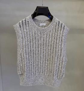 女款镂空无袖针织毛衣hu006