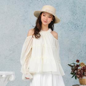 波西米亚挂脖露肩衬衫-纪念日百货门店同款169265160