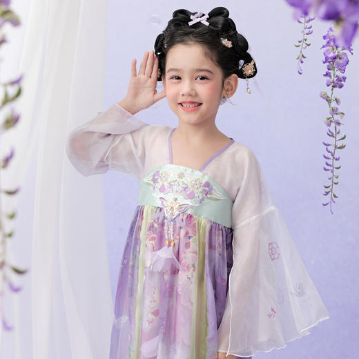 笛莎/Deesha 观山见联名2026年春季新款童装女童国风连衣裙 商品图2