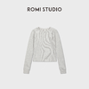ROMI STUDIO色织华夫格高密长绒棉针织船领长袖 RWDSSY1572 商品缩略图0