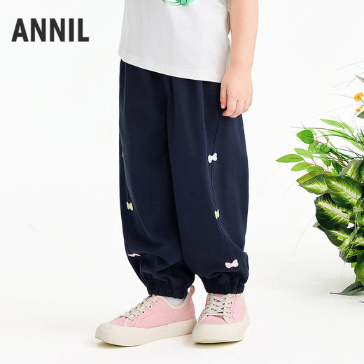 【实体店同款】女童全腰针织长裤夏季新款安奈儿童装XG626077 商品图1