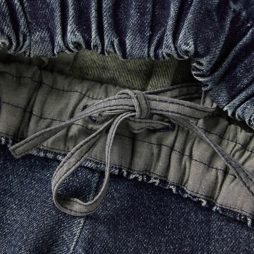 ROMI STUDIO“复古休闲”新疆棉水洗松紧腰直筒牛仔长裤RW24AX80729 商品图2