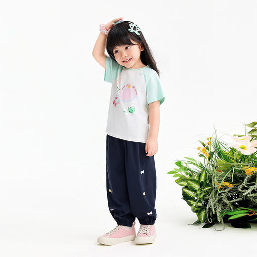 【实体店同款】女童全腰针织长裤夏季新款安奈儿童装XG626077 商品图5