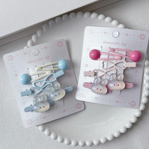 细闪兔兔迷你组合夹-纪念日百货门店同款169248271 商品图0