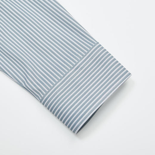 【桑蚕丝】德鲨鲨鱼男装长袖衬衫2026春新款休闲条纹衬衣 商品图4