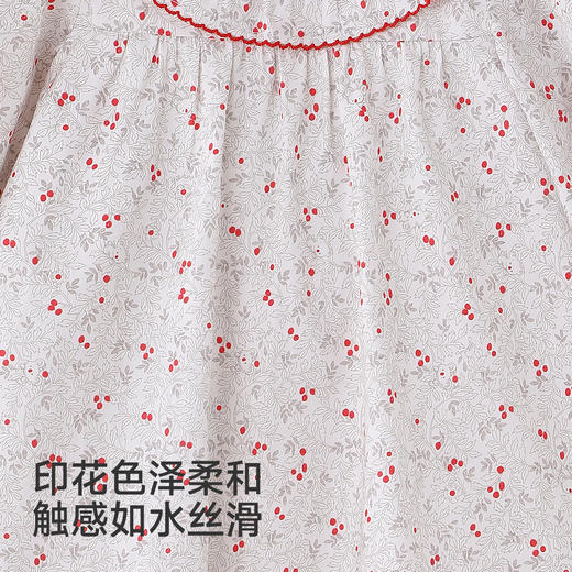 【商场同款】英氏连衣裙女童日常裙子春秋莱赛尔透气长袖裙子新款 商品图3