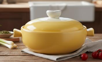 【防滑锅底】汉茗 蛋黄煲砂锅菜煲 3.5L/个 适用多种明火炉具 商品图2