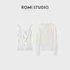 ROMI STUDIO“轻薄无物”16针缝合V领花边网面长袖/吊带RWCAS66139 商品缩略图3