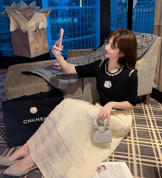 张心子【南法小调】温柔风百搭千层蕾丝蛋糕裙半身裙 U2602034 商品图6